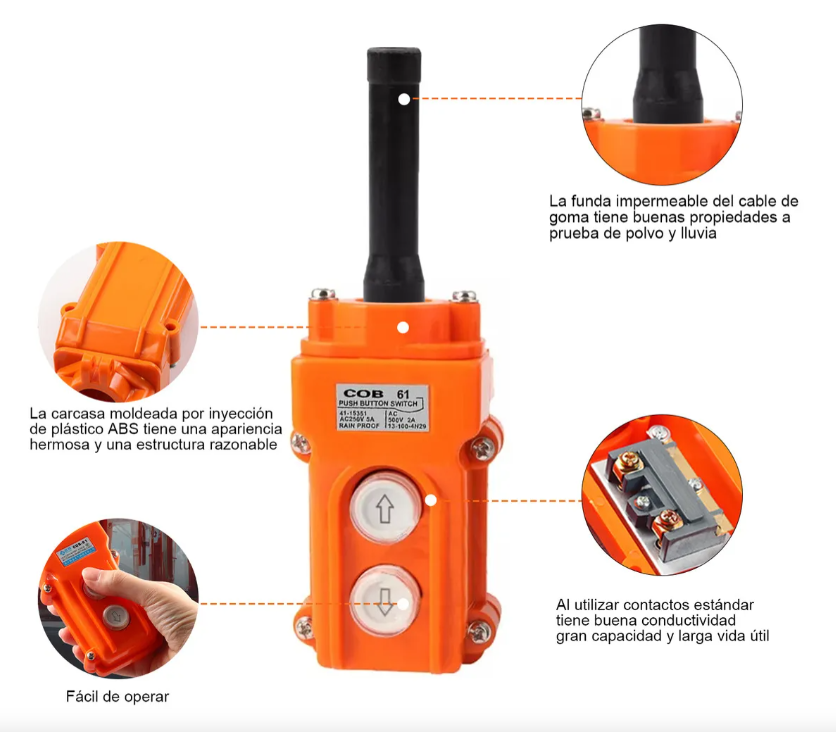 COB61 BOTONERA PARA POLIPASTO 2 botones